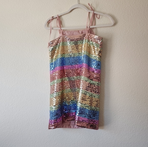 Lovers + Friends Night Out Sequin Mini Dress XS NWT - Picture 4 of 8